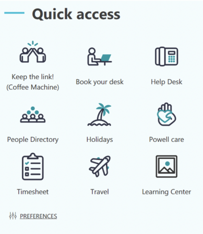 Quick Access intranet